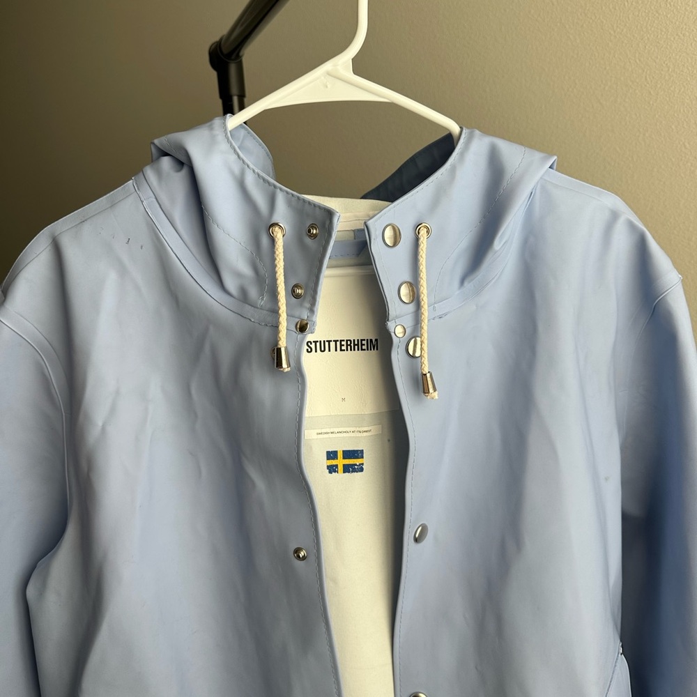 Stutterheim Stockholm Sky Blue Rain Jacket (RARE COLOR)
